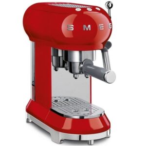 Espressokone Smeg, 50-luvun retro, punainen