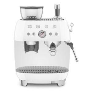 Smeg Smeg 50's Style espressokone kahvimyllyllä Valkea