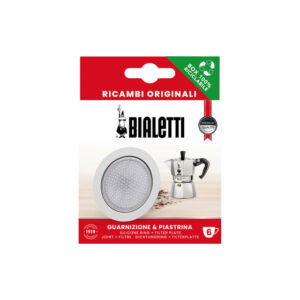 Bialetti tiiviste ja suodatinkori induktioliedelle sopiviin 6 kupin mutteripannuihin