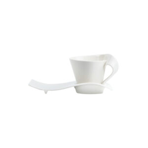 Café au lait -kuppi aluslautasella Villeroy & Boch NewWave, 400 ml