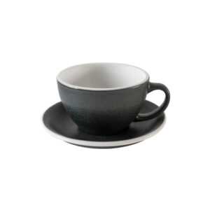Cappuccinokuppi ja aluslautanen Loveramics Egg Anthracite, 200 ml