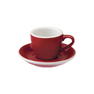 Espresso kuppi ja lautanen Loveramics Egg Red, 80 ml