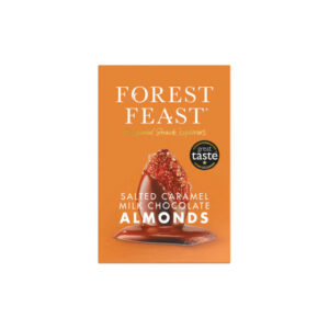 Forest Feast maitosuklaalla kuorrutetut mantelit suolaisella karamellilla, lahjapakkauksessa, 140 g