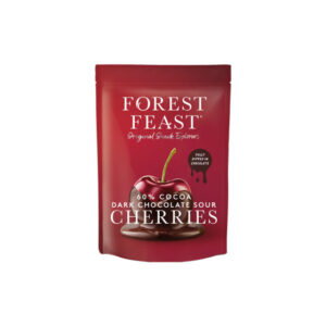 Forest Feast tummalla suklaalla kuorrutetut hapankirsikat, 120 g