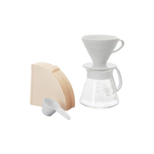 Hario V60-02 Craft (suodatinsuppilo+kannu+suodattimet+kahvimitta) valkoinen