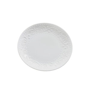 Jälkiruokalautanen Homla SYLIA White Ornament, 21 cm