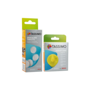 Kalkinpoistosetti Tassimo-kahvikoneille (keltainen) (T-disk 576836 + TCZ6004)