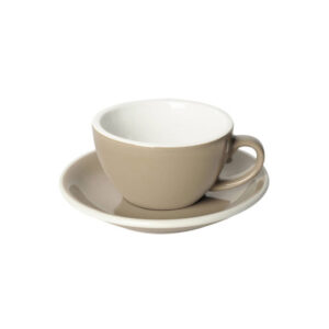 Cappuccino kuppi ja lautanen Loveramics Egg Taupe, 200 ml