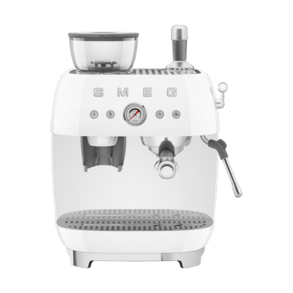 Smeg Smeg 50's Style espressokone kahvimyllyllä Valkea