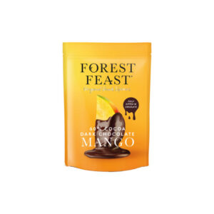 Forest Feast tummalla suklaalla kuorrutetut mangoviipaleet, 100 g