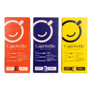 Nespresso® koneisiin sopivat kahvikapselit Caprisette Belgique + Royale + Fragrante
