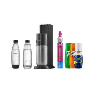 Hiilihapotuslaite SodaStream Duo Black + 2 pulloa + siirappisarja (7Up x Mirinda x Energy)