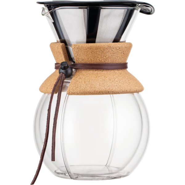 Pour over -kahvinkeitin, kaksikerroksinen lasi, 1 L