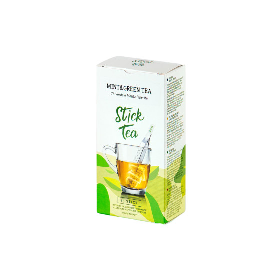 Piparmintulla maustettu vihreä tee Stick Tea Mint&Green Tea, 15 kpl.
