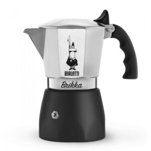 Bialetti Brikka mutteripannu – musta/hopea, 4 kuppia, käytetty-kunnostettu