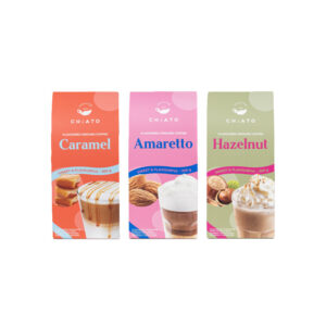 Jauhetun kahvin setti CHiATO Amaretto & Caramel & Hazelnut, 3 x 250 g