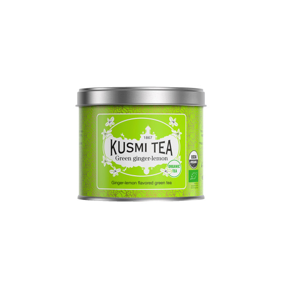 Luomu vihreä tee Kusmi Tea Green Ginger Lemon, 100 g (metallipurkissa)